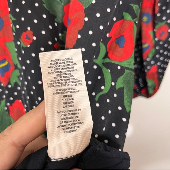 Free People Women's Morning Light Floral Print Ruched Casual Dress Mini Size 0 - Picture 14 of 15